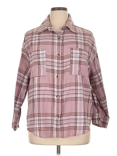 Pre-owned No Comment Long Sleeve Blouse In Pink