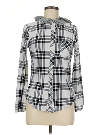 Pre-owned No Comment Long Sleeve Blouse In Silver