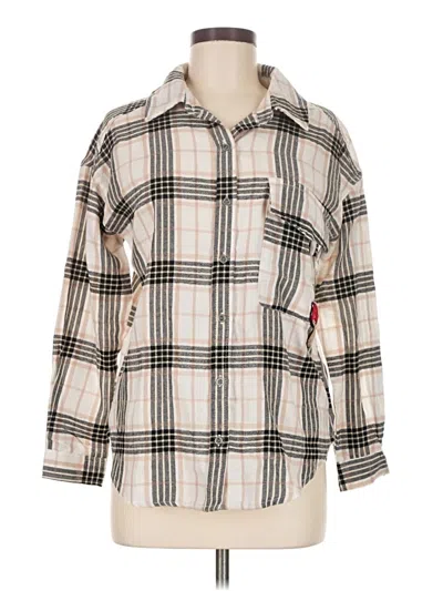Pre-owned No Comment Long Sleeve Blouse In Tan