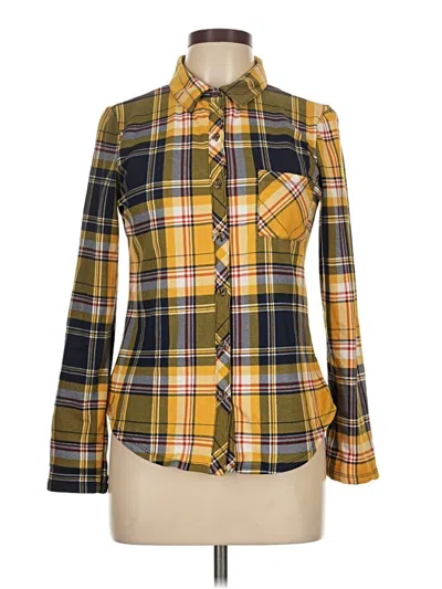 Pre-owned No Comment Long Sleeve Blouse In Yellow