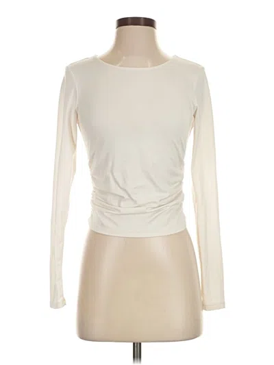 Pre-owned No Comment Long Sleeve Top Ivory Boatneck Tops