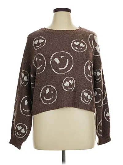 Pre-owned No Comment Long Sleeve T-shirt In Brown