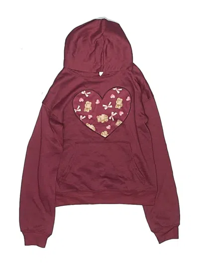 Pre-owned No Comment Kids' Pullover Hoodie In Burgundy