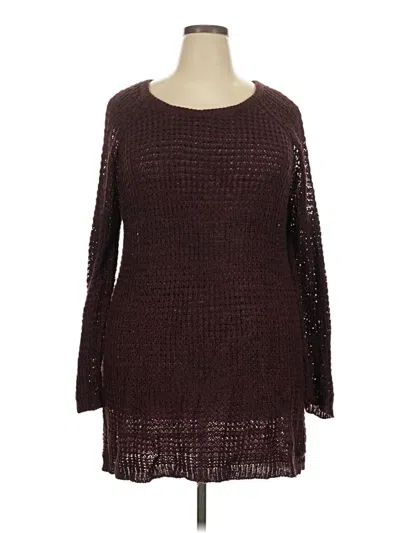 Pre-owned No Comment Pullover Sweater In Burgundy