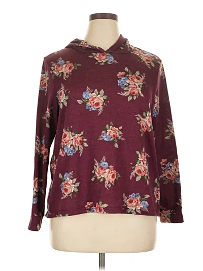 Pre-owned No Comment Pullover Sweater In Burgundy