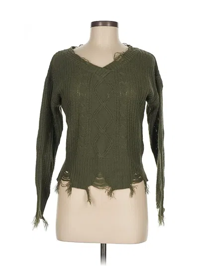 Pre-owned No Comment Pullover Sweater In Green