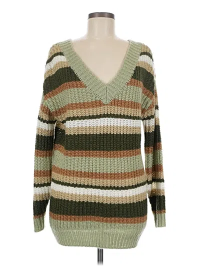 Pre-owned No Comment Pullover Sweater In Green