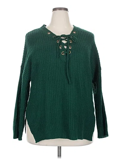 Pre-owned No Comment Pullover Sweater In Green