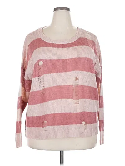 Pre-owned No Comment Pullover Sweater In Pink