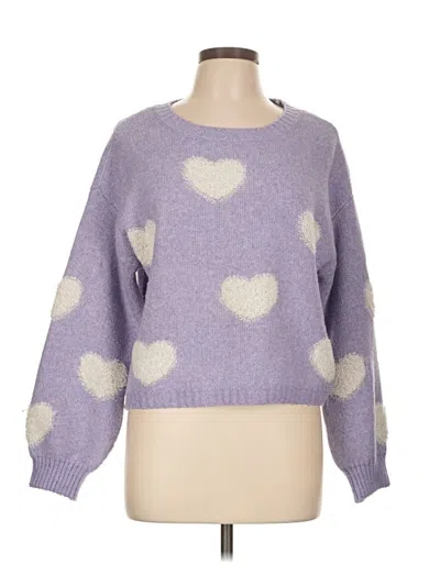 Pre-owned No Comment Pullover Sweater In Purple