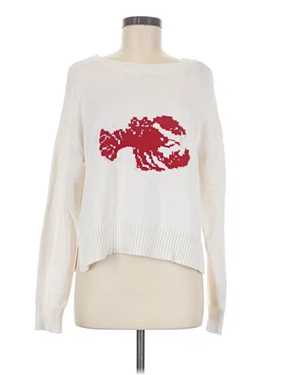 Pre-owned No Comment Pullover Sweater In White