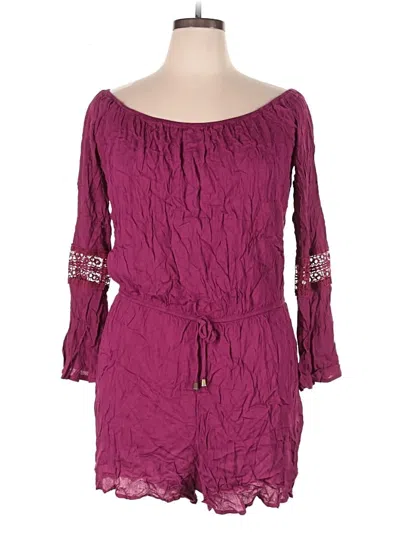 Pre-owned No Comment Romper In Burgundy