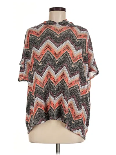 Pre-owned No Comment Short Sleeve Blouse In Gray