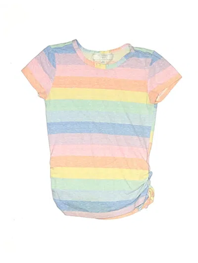 Pre-owned No Comment Kids' Short Sleeve Henley Shirt In Pink
