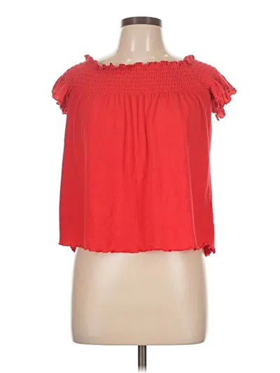 Pre-owned No Comment Sleeveless Blouse In Red
