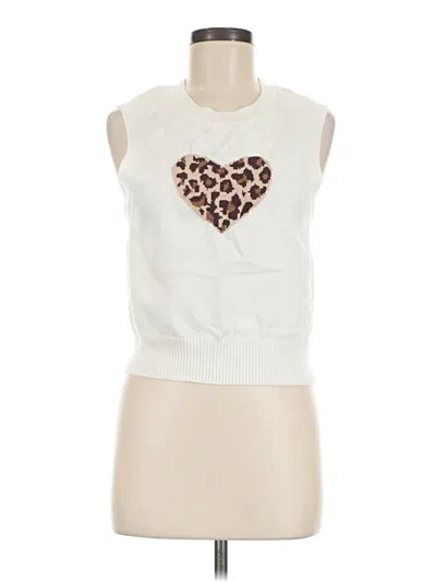 Pre-owned No Comment Sweater Vest In Ivory