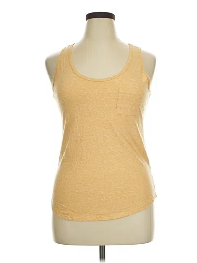 Pre-owned No Comment Tank Top Gold Halter Neckline Tops