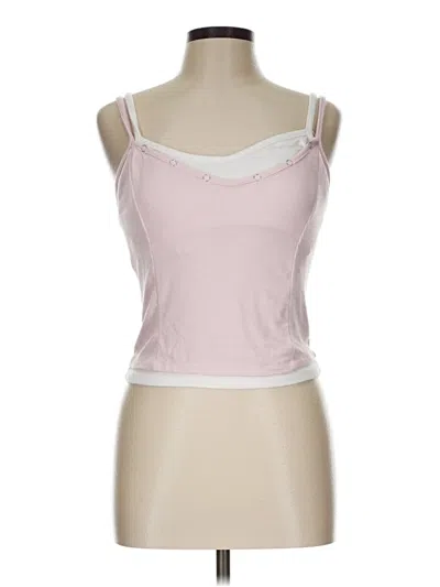 Pre-owned No Comment Tank Top Pink Strapless Neckline Tops