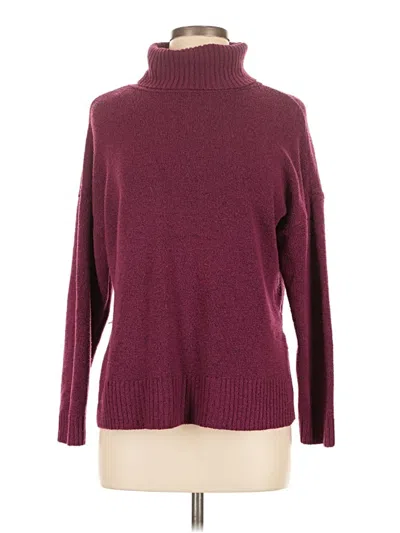 Pre-owned No Comment Turtleneck Sweater In Burgundy