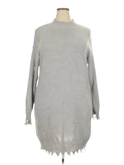 Pre-owned No Comment Turtleneck Sweater In Gray