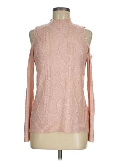 Pre-owned No Comment Turtleneck Sweater In Pink