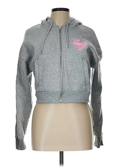Pre-owned No Comment Zip Up Hoodie In Gray