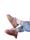 No Doubt Shoes Women's Kat Sneakers In Pink And Green In Animal Print