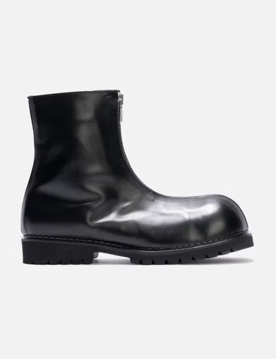 No Idea Foot 2 Zip 2 Layer Boots In Black