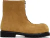 No Idea Ssense Exclusive Tan Big Foot 2 Zip 2 Layer Boots In Gold Brown