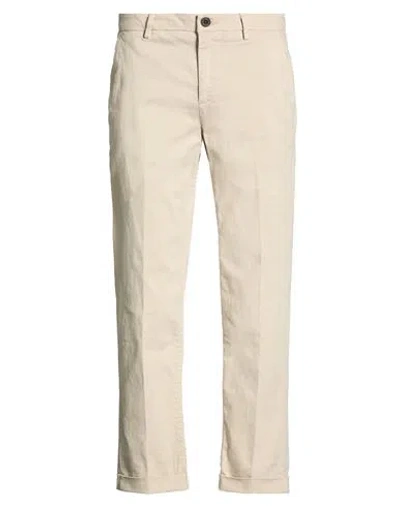 No Lab Man Pants Beige Size 30 Cotton, Elastane In Multi