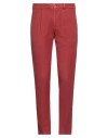 No Lab Man Pants Rust Size 30 Cotton, Elastane In Red
