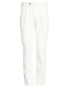 No Lab Man Pants Cream Size 30 Cotton, Elastane In White