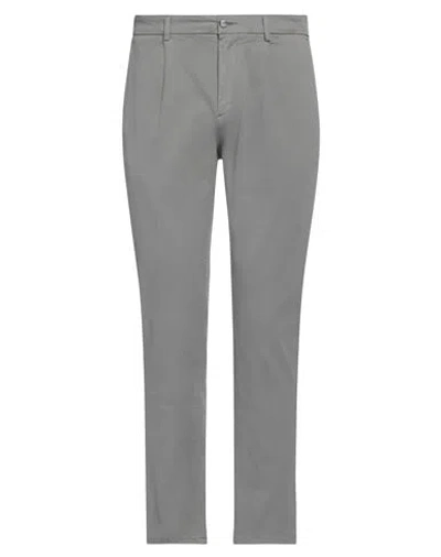 No Lab Man Pants Grey Size 36 Cotton, Elastane In Gray
