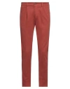 No Lab Man Pants Rust Size 30 Cotton, Elastane In Red