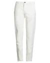No Lab Man Pants White Size 38 Cotton, Elastane
