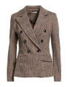 No-nà Woman Blazer Camel Size L Viscose, Polyamide, Elastane In Sand
