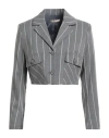 No-nà Woman Blazer Grey Size L Polyester, Viscose, Elastane In Gray
