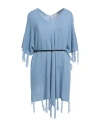 No-nà Woman Cape Pastel Blue Size Xs Nylon, Acrylic, Wool