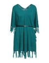 No-nà Woman Cape Turquoise Size S Nylon, Acrylic, Wool In Blue