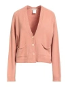 No-nà Woman Cardigan Salmon Pink Size S Viscose, Polyester, Polyamide