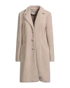 No-nà Woman Coat Beige Size L Polyester, Nylon In Sand