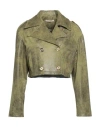 No-nà Woman Jacket Sage Green Size S Polyester, Elastane In Sage Green