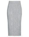No-nà Woman Midi Skirt Light Grey Size L Viscose, Polyester, Polyamide In Grey