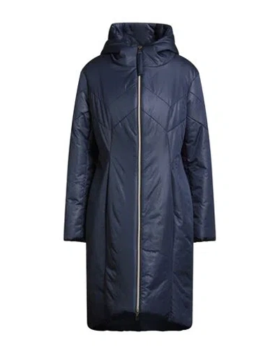 No-nà Woman Puffer Navy Size S Polyester In Blue