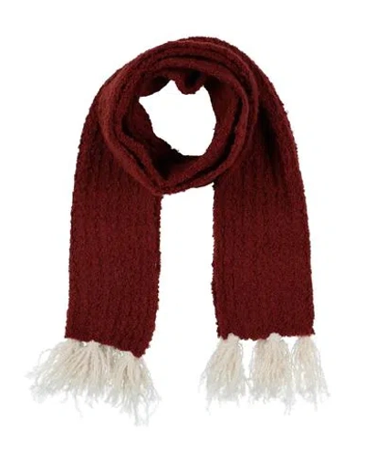 No-nà Woman Scarf Rust Size - Acrylic, Wool, Polyester In Red