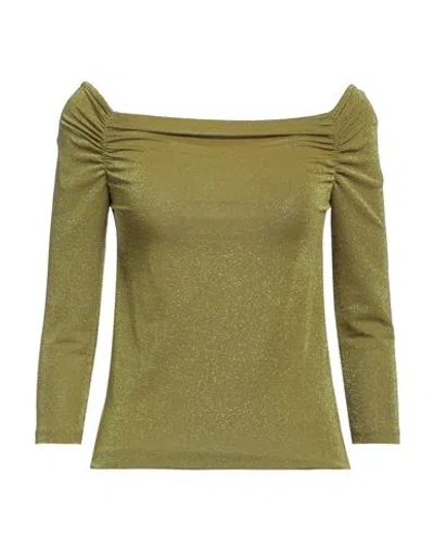 No-nà Woman T-shirt Green Size Xs Viscose, Polyacrylic, Elastane