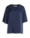 No-nà Woman Top Navy Size L Polyester In Blue