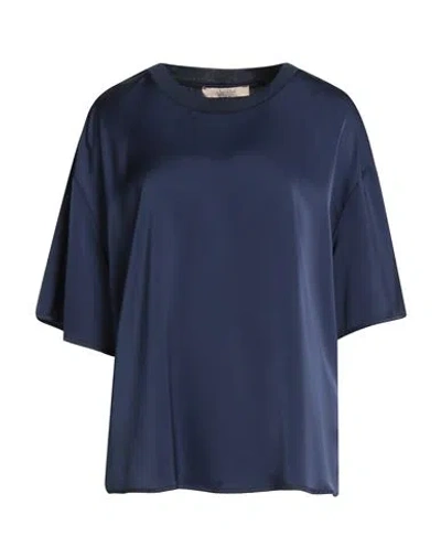 No-nà Woman Top Navy Size L Polyester In Blue