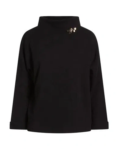 No-nà Woman Turtleneck Black Size L Viscose, Polyester, Polyamide