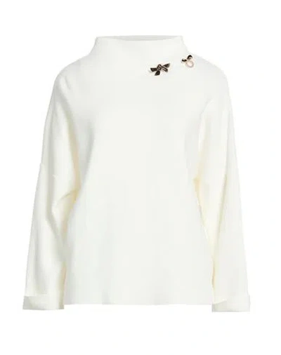 No-nà Woman Turtleneck White Size M Viscose, Polyester, Polyamide